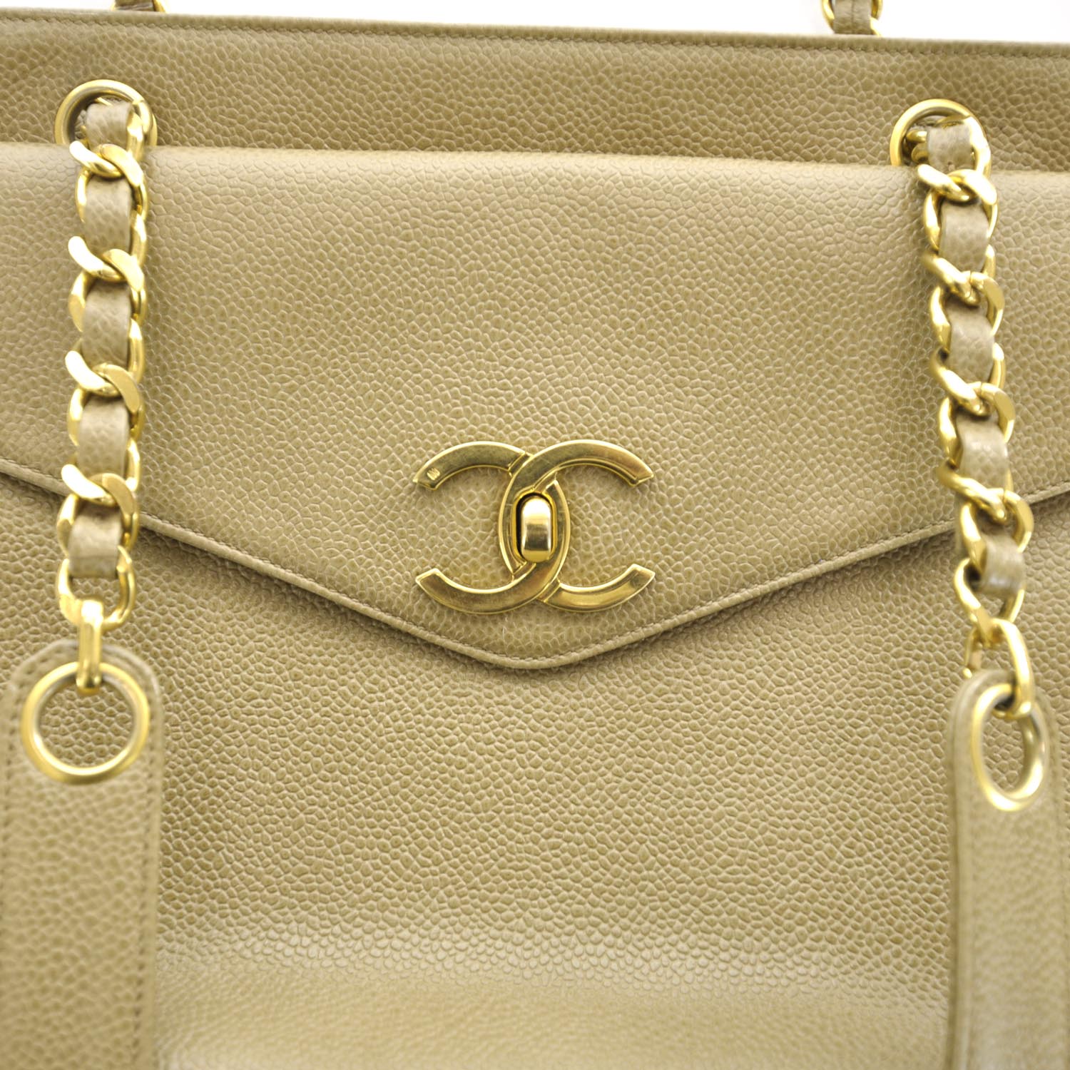 Chanel Caviar Shoulder Bag Beige GHW 16 of 16