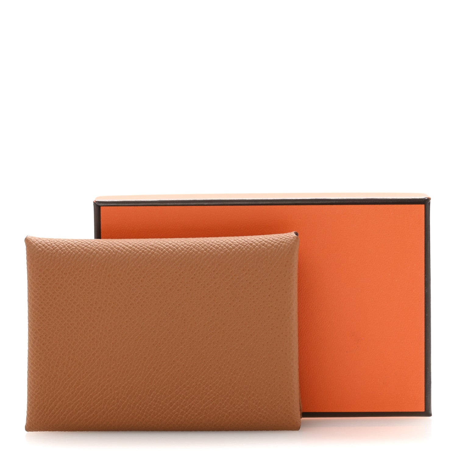Hermes Epsom Calvi Duo Card Case Gold 8 of 8