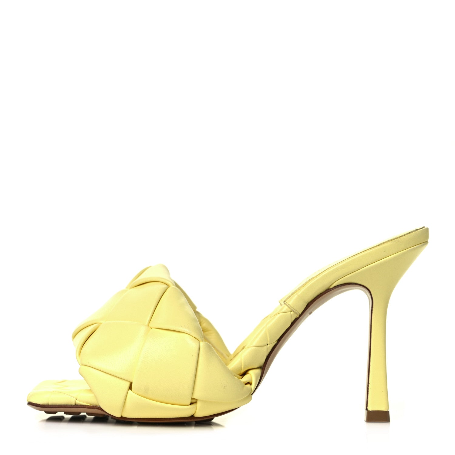 Bottega Veneta Nappa Maxi Intrecciato Lido 90mm Mule Sandals 36 Lemonade 1 of 7