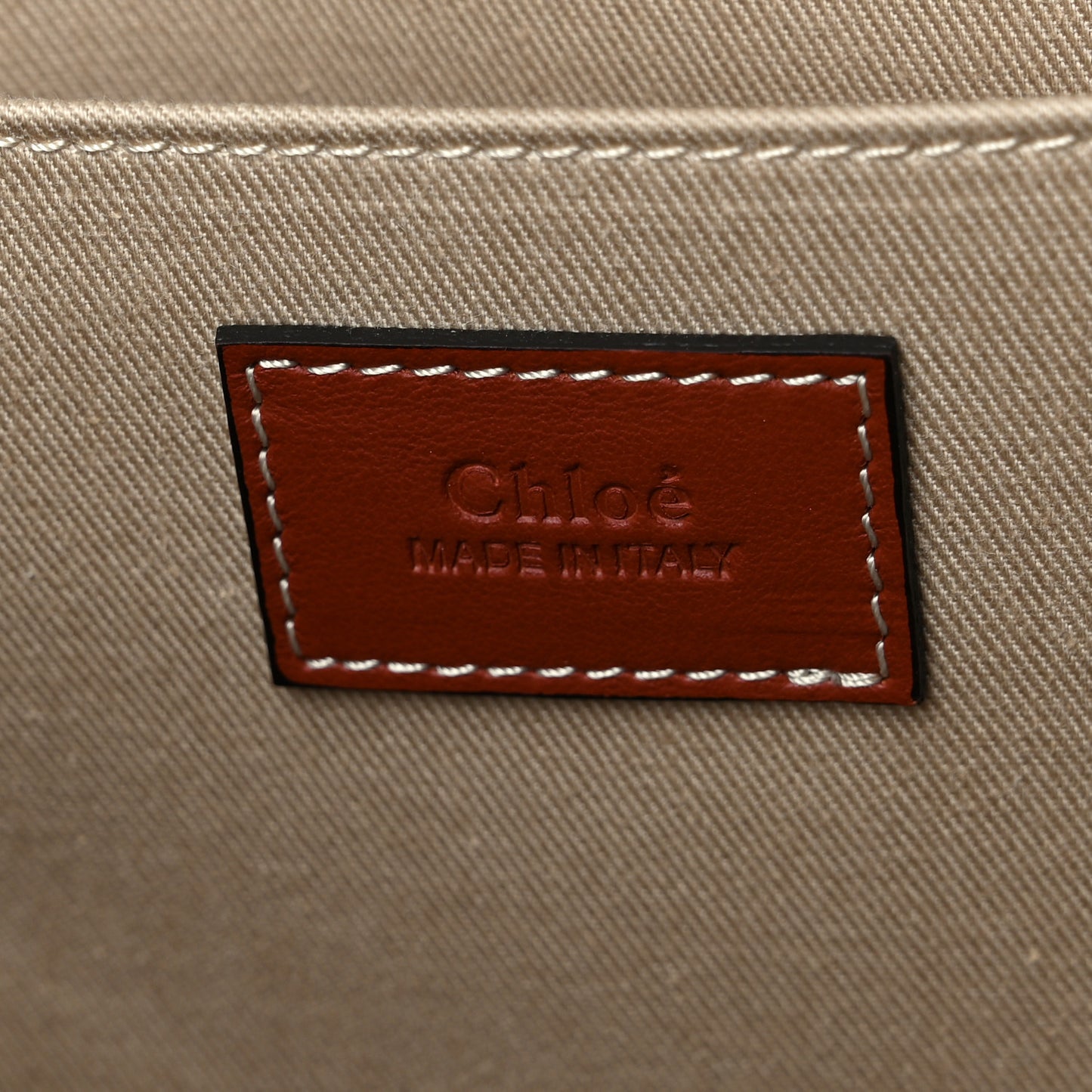 Cotton Calfskin Large Woody Ribbon Tote White Brown