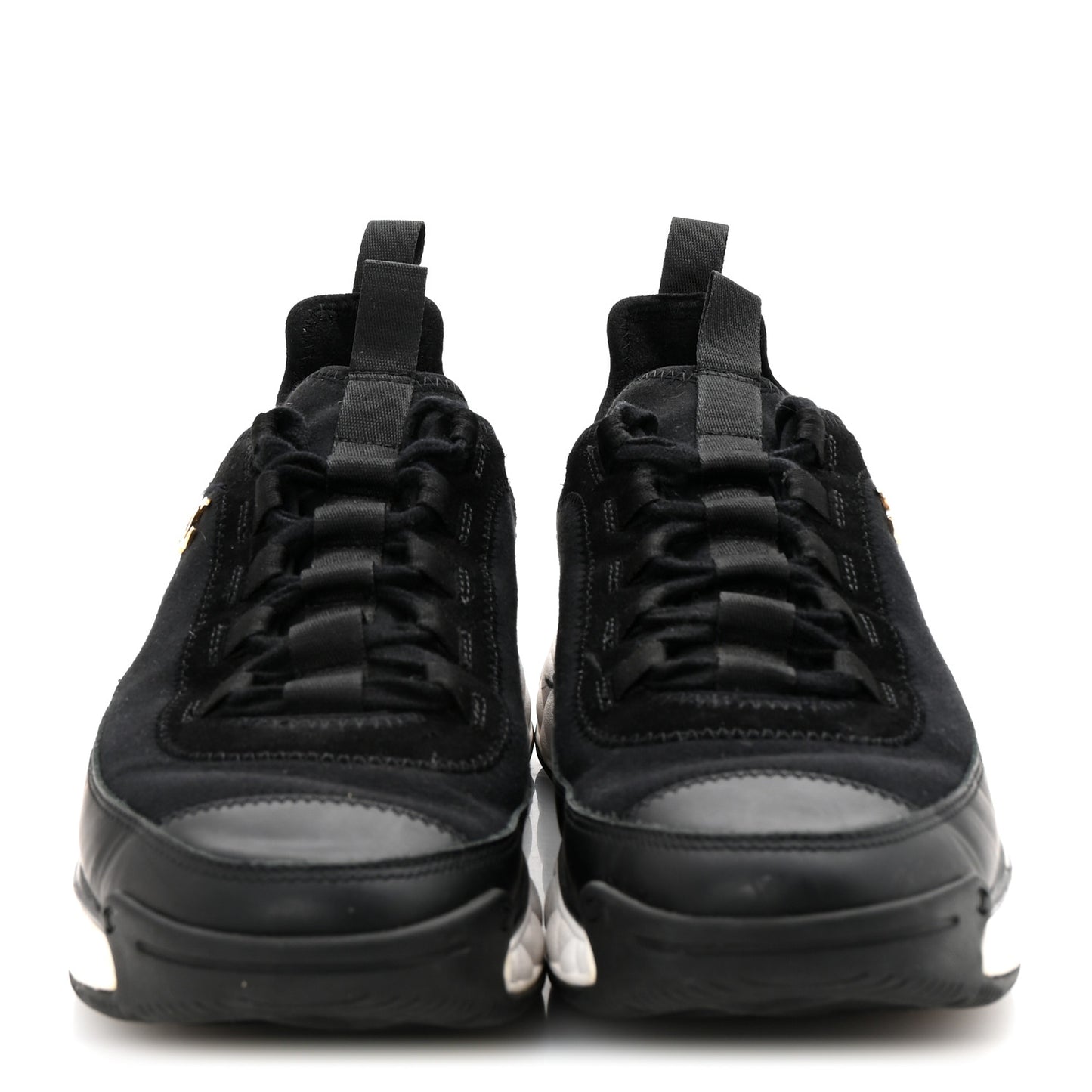 Velvet Calfskin Mixed Fibers CC Sneakers 38.5 Black