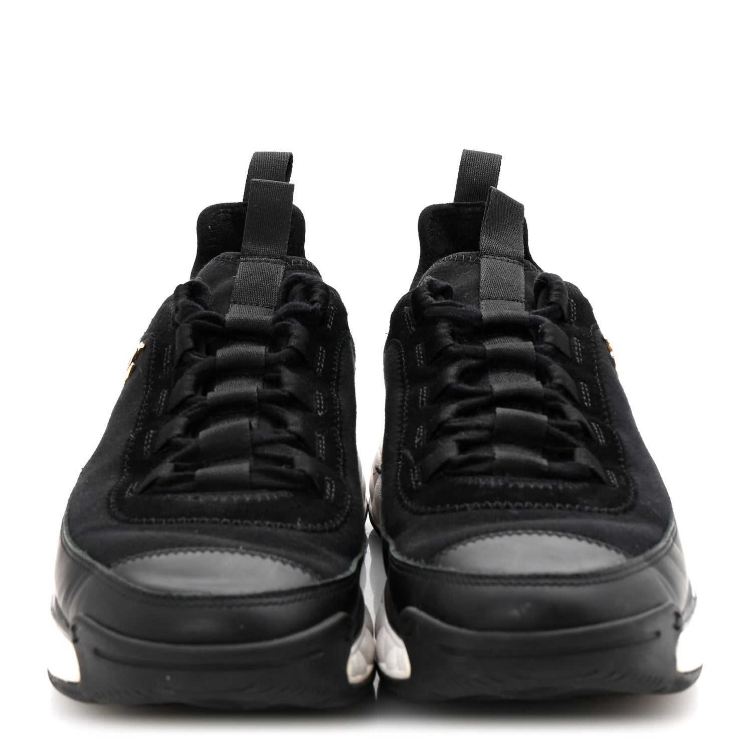 Chanel Velvet Calfskin Mixed Fibers CC Sneakers 38.5 Black 3 of 9