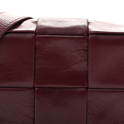 Bottega Veneta Paper Calfskin Maxi Intreccio Extra Mini Cassette Crossbody Bag Burgundy 8 of 11