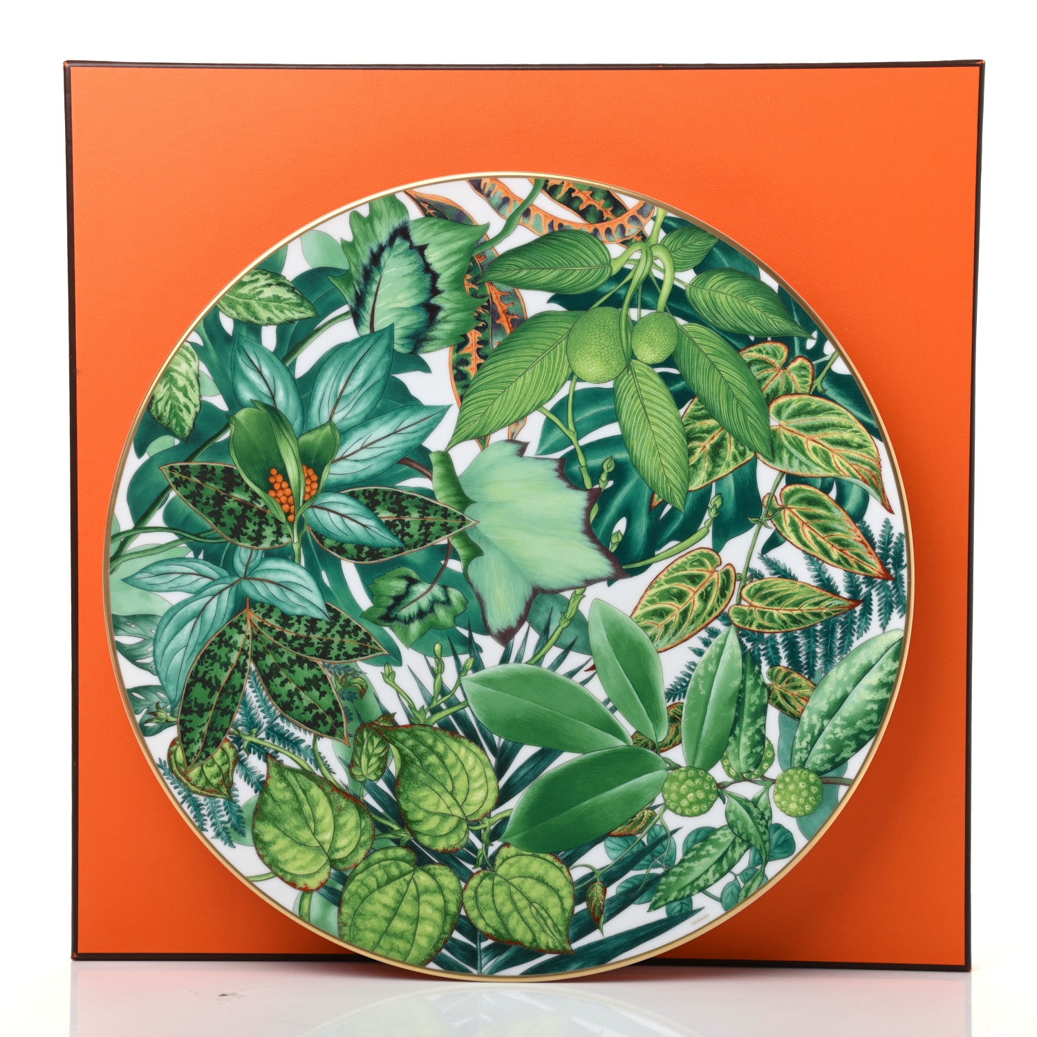 Hermes Porcelain Passifolia Presentation Plate 5 of 5