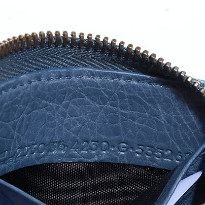 Balenciaga Agneau Classic Hardware Continental Zip Around Wallet Bleu Persan 8 of 10