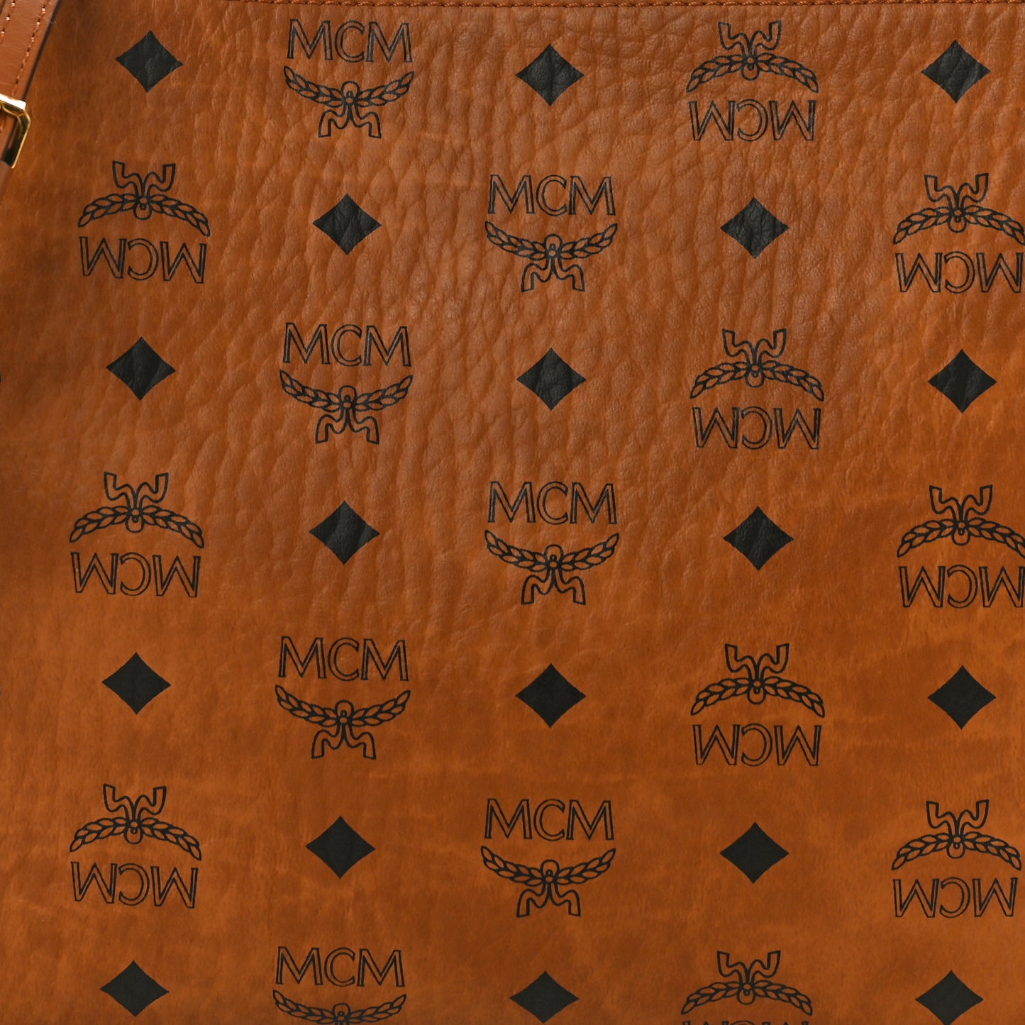 Visetos Medium Crossbody Pouch Cognac