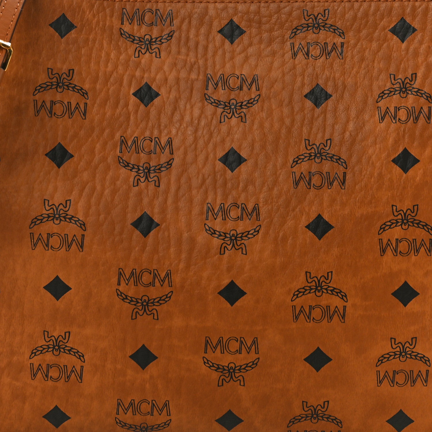 MCM Visetos Medium Crossbody Pouch Cognac 7 of 9