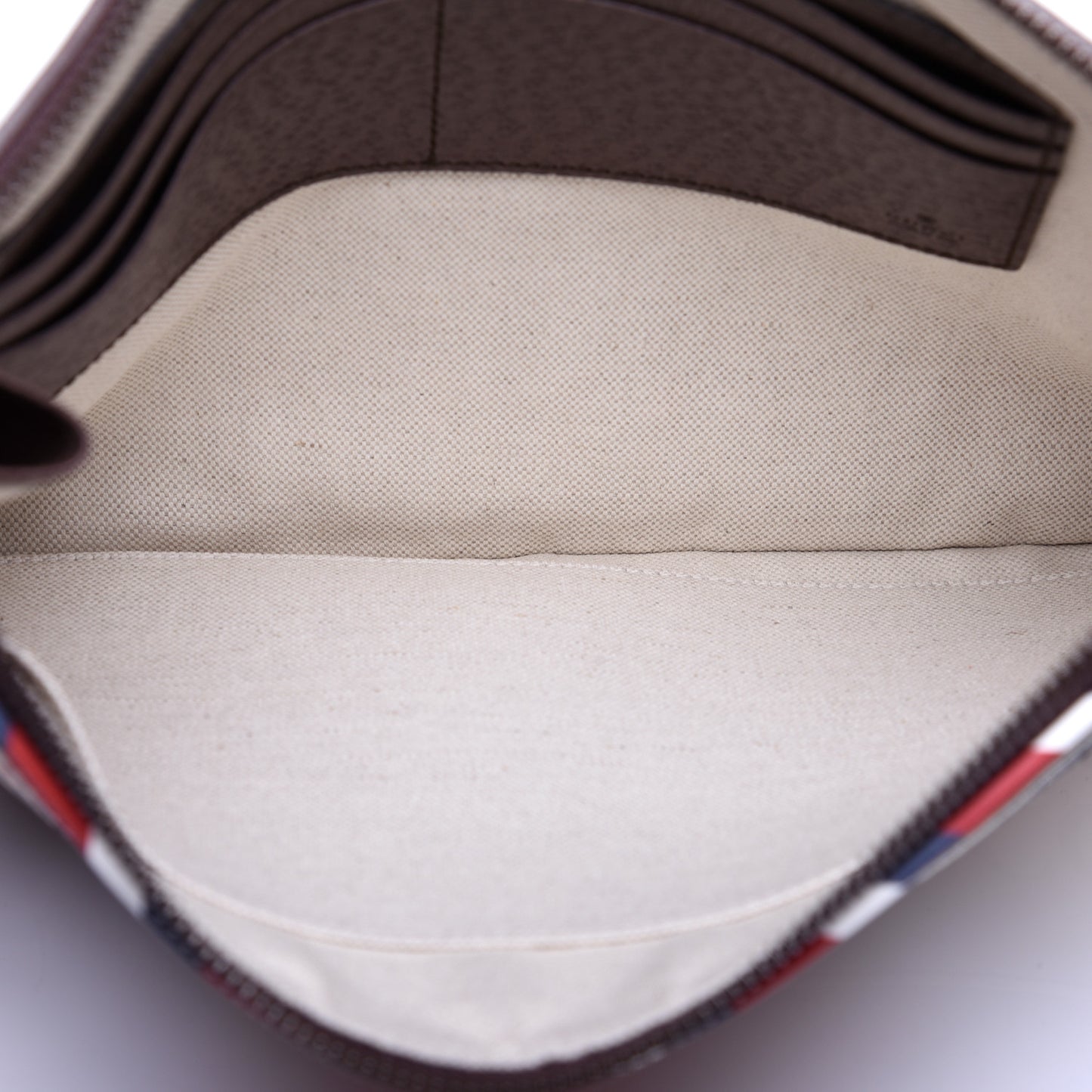 GG Supreme Monogram Courrier Documents Holder Beige New Acero