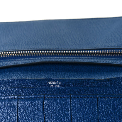 Hermes Chevre Mysore Bearn Gusset Wallet Bleu Paradis Bleu Saphir 6 of 8