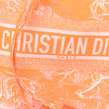 Christian Dior Technical Fabric Embroidered Toile De Jouy Sauvage DiorTravel Pouch Fluorescent Orange 8 of 10