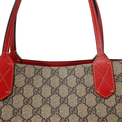 Gucci GG Supreme Monogram Medium Reversible Tote Beige Red 7 of 9