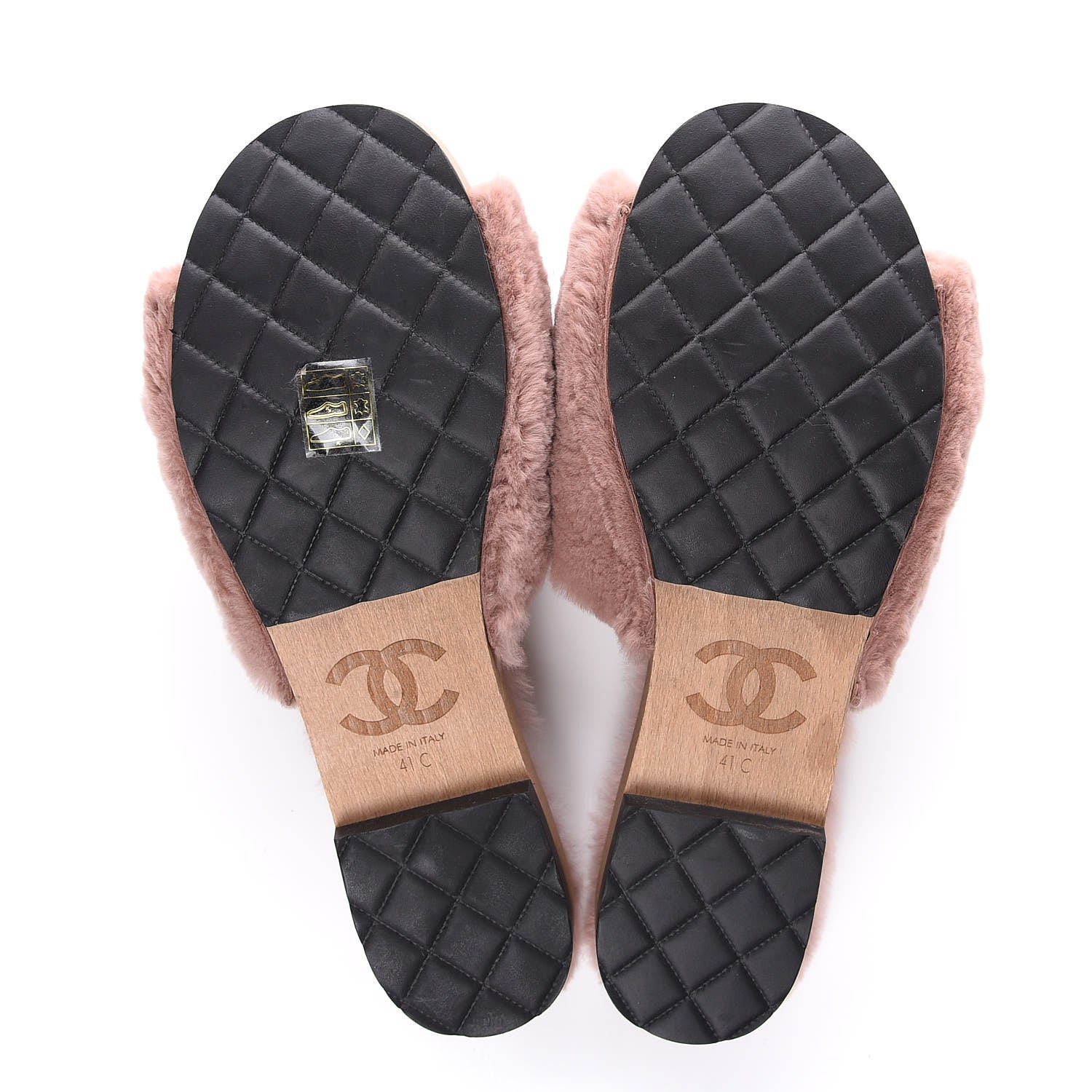 Chanel Orylag Fur Flat Sandals 41 Light Pink 7 of 8