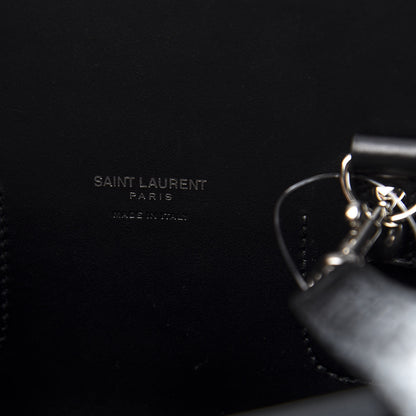Saint Laurent Calfskin Crocodile Embossed Small Sac de Jour Black 7 of 10
