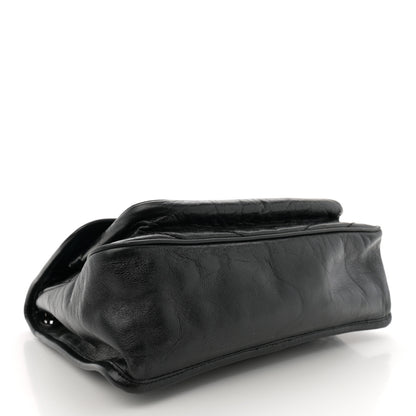 Saint Laurent Crinkled Calfskin Matelasse Monogram Medium Niki Chain Satchel Black 4 of 14