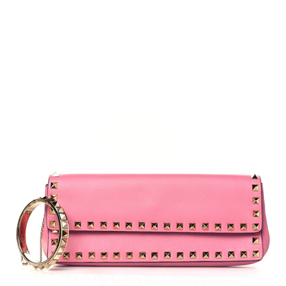 Valentino Garavani Nappa Rockstud Bangle Clutch Deep Rose 1 of 11