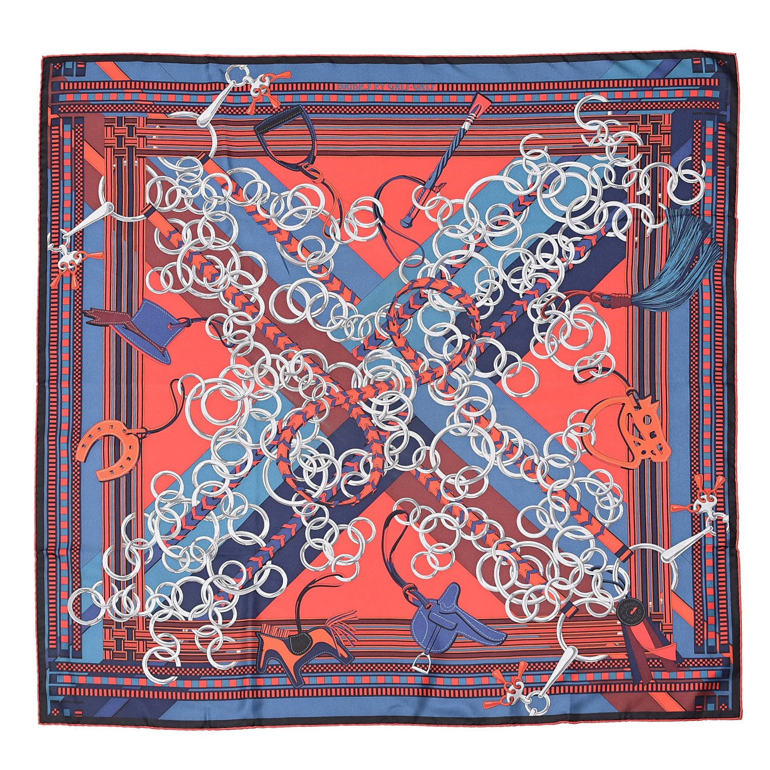 Hermes Silk Brides Et Gris Gris Scarf 90 1 of 4