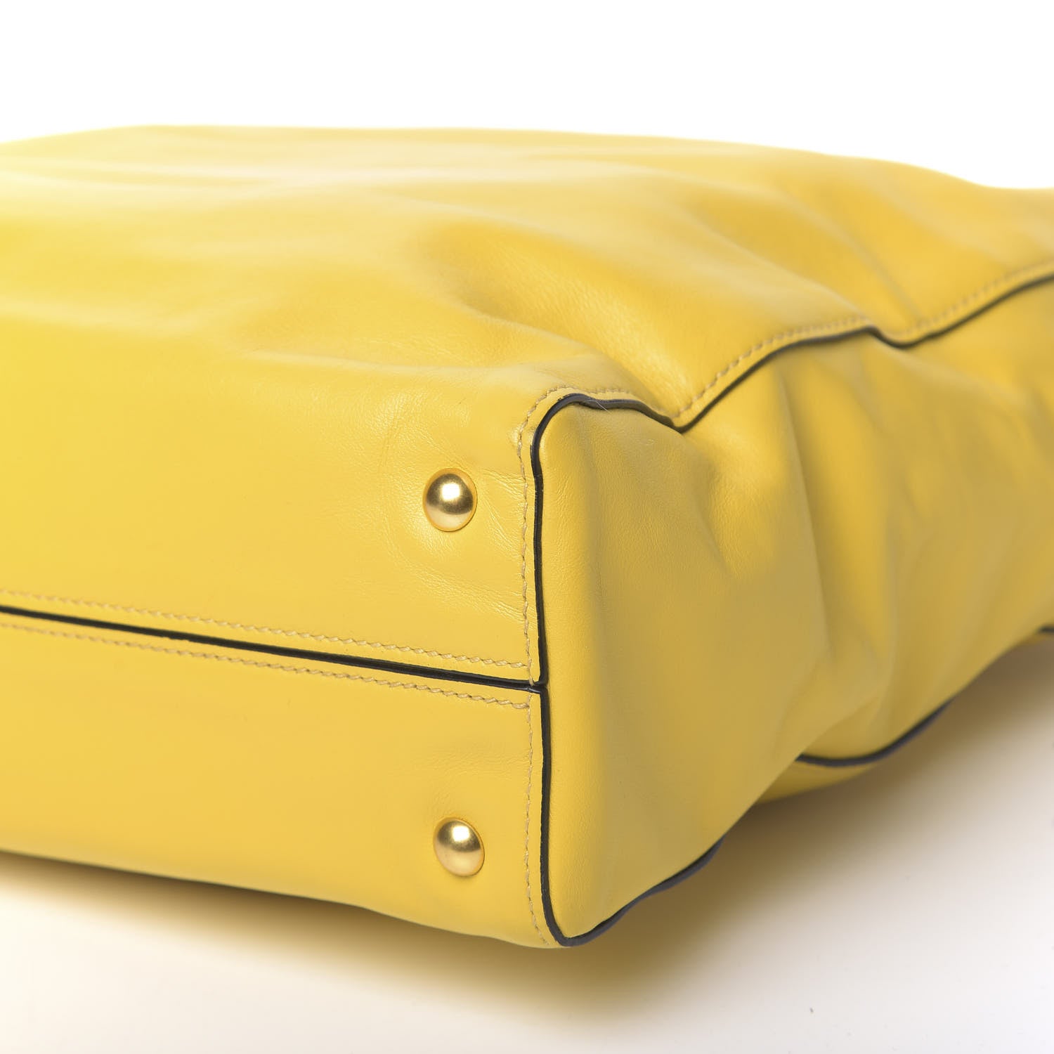 Miu Miu Vitello Soft Calf Tote Yellow 12 of 12