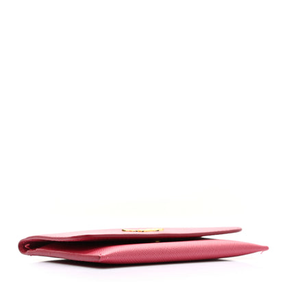 Prada Saffiano Metal Flap Wallet Peonia 5 of 10