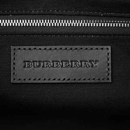 Burberry Canvas Mega Check Grained Calfskin Medium Harcourt Satchel Black 6 of 11