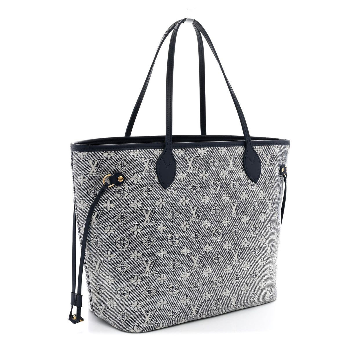 Louis Vuitton Monoglam Neverfull MM Blue 4 of 11