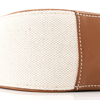 Saint Laurent Smooth Calfskin Canvas Le 5 A 7 Hobo Natural Beige Brick 9 of 11