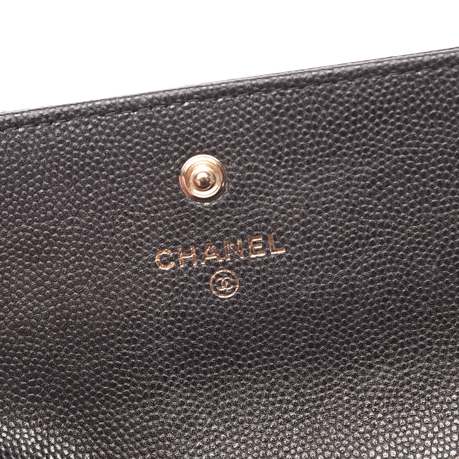 Chanel Caviar Camellia Embossed Flap Wallet Black 6 of 11