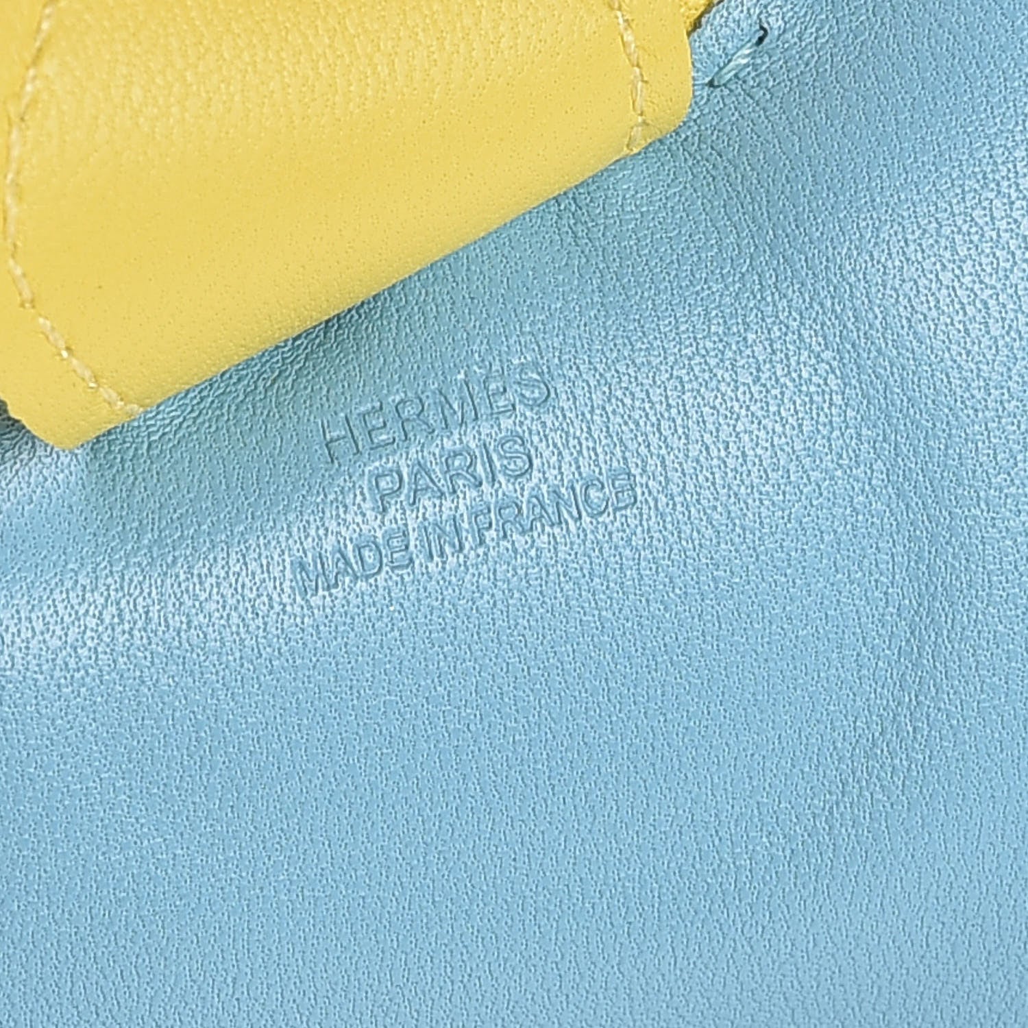 Hermes Milo Lambskin Grigri Rodeo Horse Bag Charm MM Bleu Celeste Lime Malachite 3 of 4