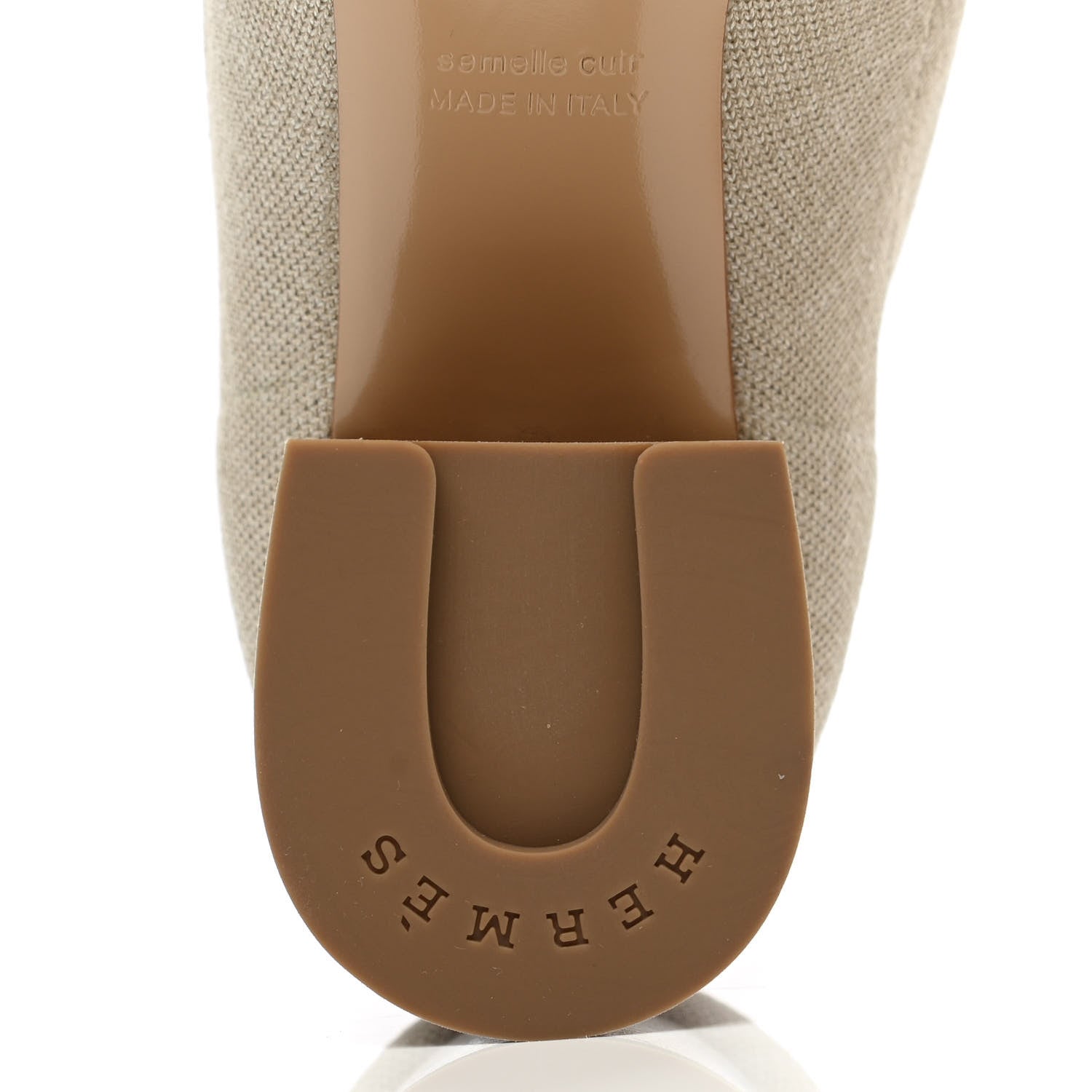 Hermes Knit Calfskin Volver 60 Ankle Boots 39 Nocciola 6 of 10