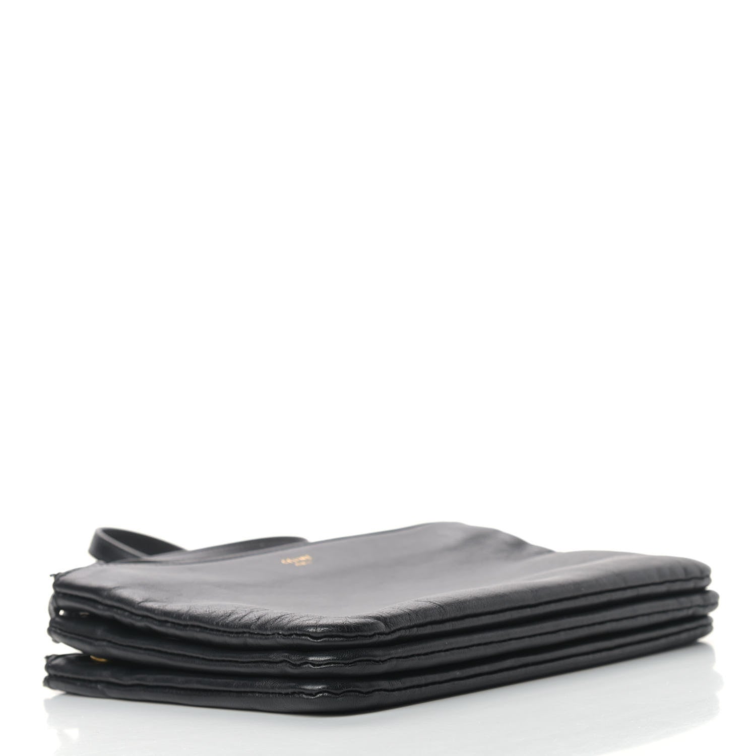 Celine Lambskin Small Trio Crossbody Bag Black 4 of 12