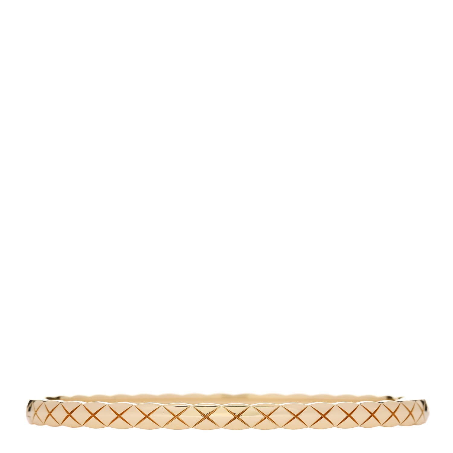 Chanel 18K Yellow Gold Mini Coco Crush Bangle Bracelet S 1 of 3