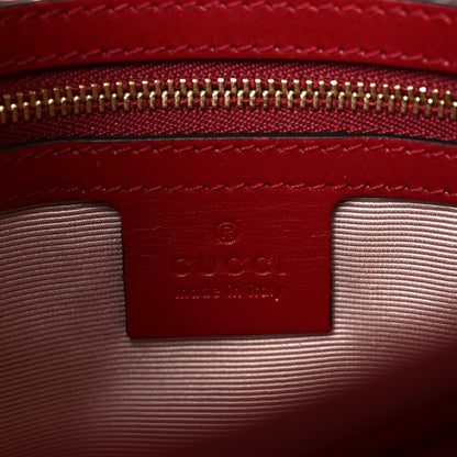 Gucci Calfskin Medium Arli Flap Shoulder Bag New Cherry Red Black 6 of 10