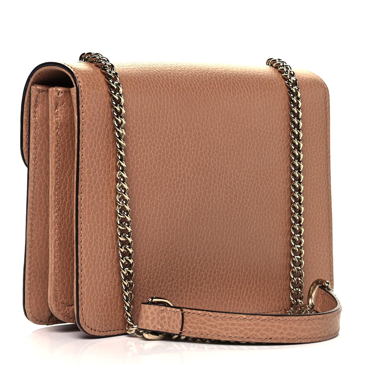 Gucci Dollar Calfskin Small Interlocking G Shoulder Bag Camelia 2 of 9