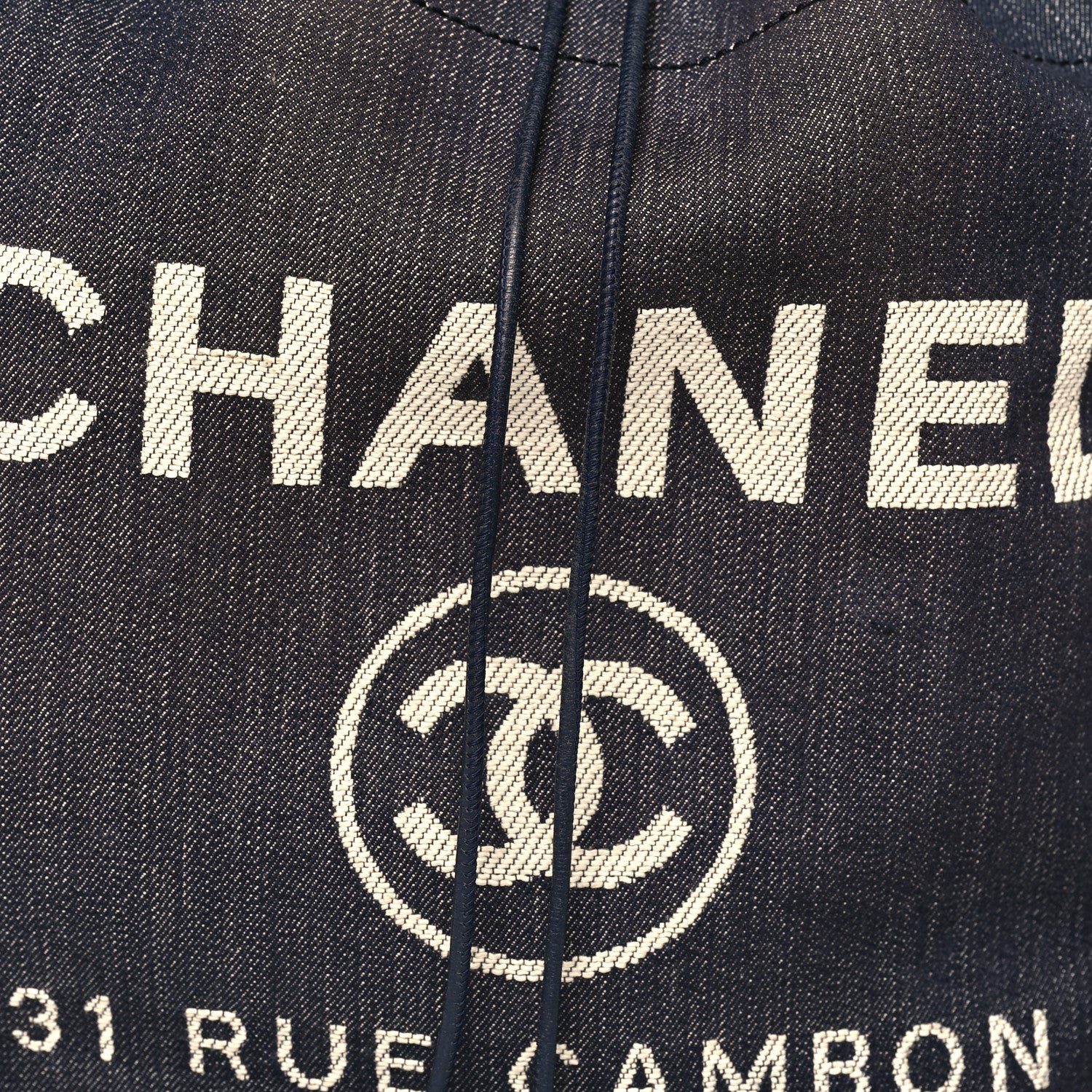 Chanel Canvas Large Deauville Backpack Denim Blue 8 of 10