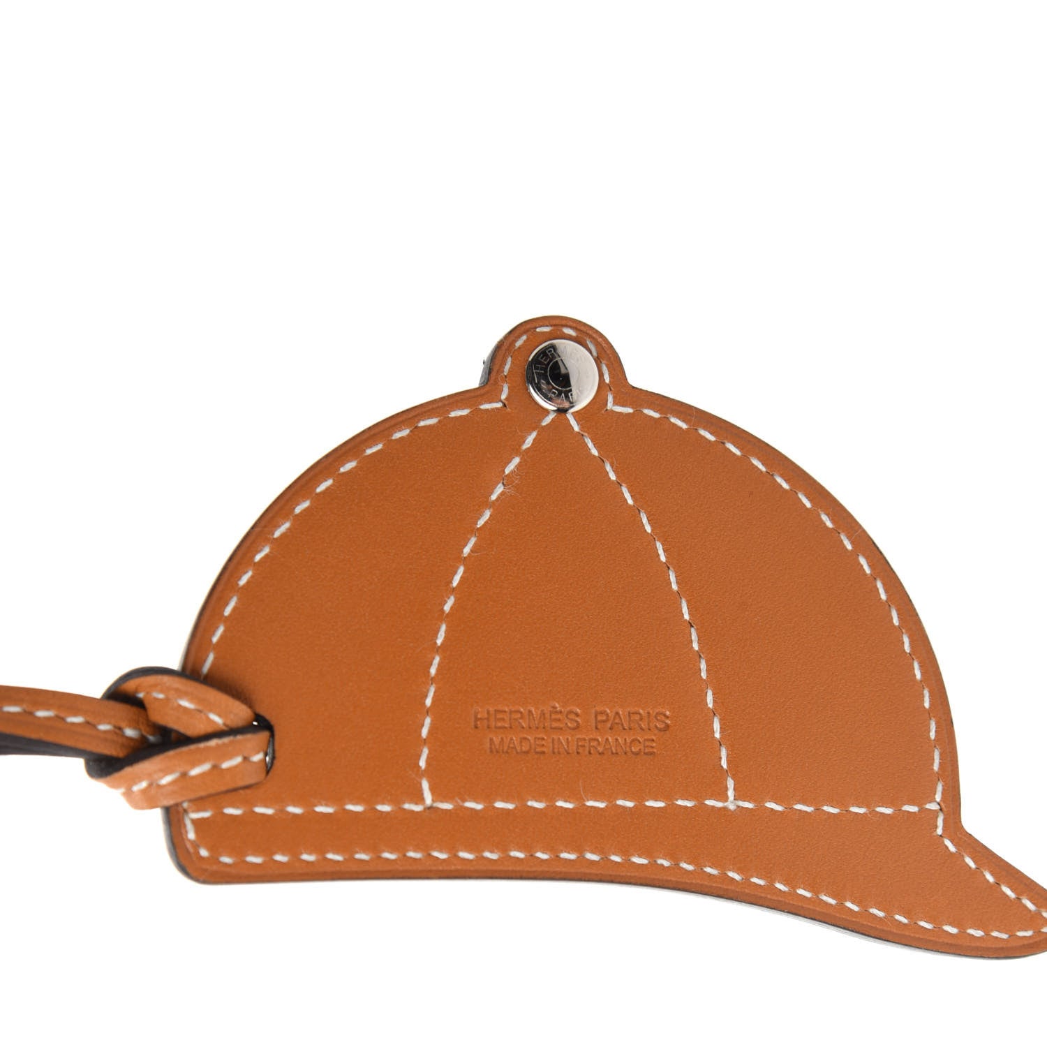 Hermes Swift Paddock Cap Bag Charm Rouge H Craie Sable 4 of 5