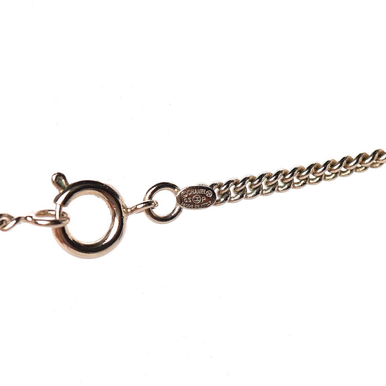 Chanel Enamel Heart CC Necklace Gold 5 of 6
