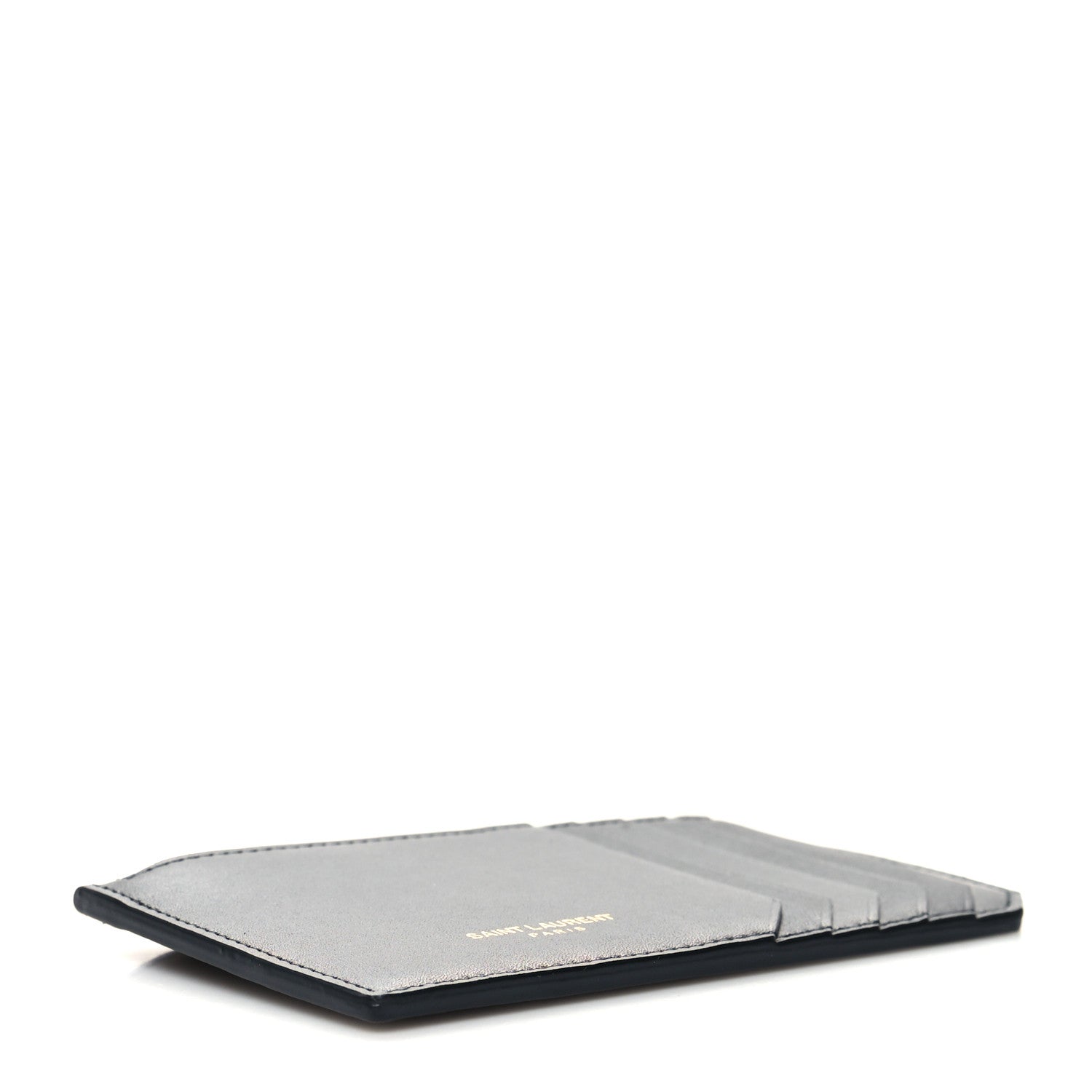 Saint Laurent Calfskin 5 Fragments Zip Pouch Card Holder Black 4 of 8