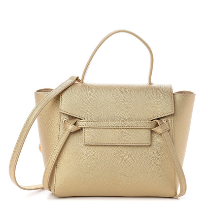 Celine Laminated Calfskin Nano Belt Bag Gold 1 of 8
