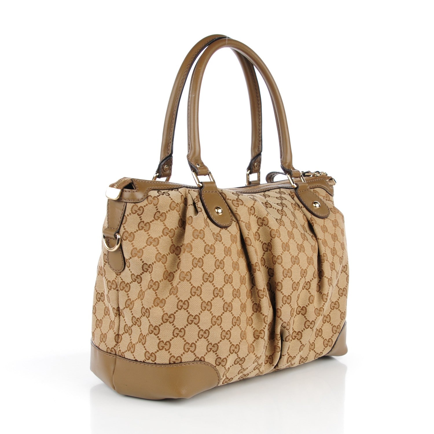 Gucci Monogram Large Sukey Top Handle Brown 3 of 8
