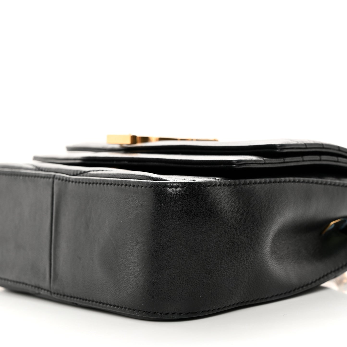 Lambskin Matelasse Chevron Monogram Small Sulpice Bag Black
