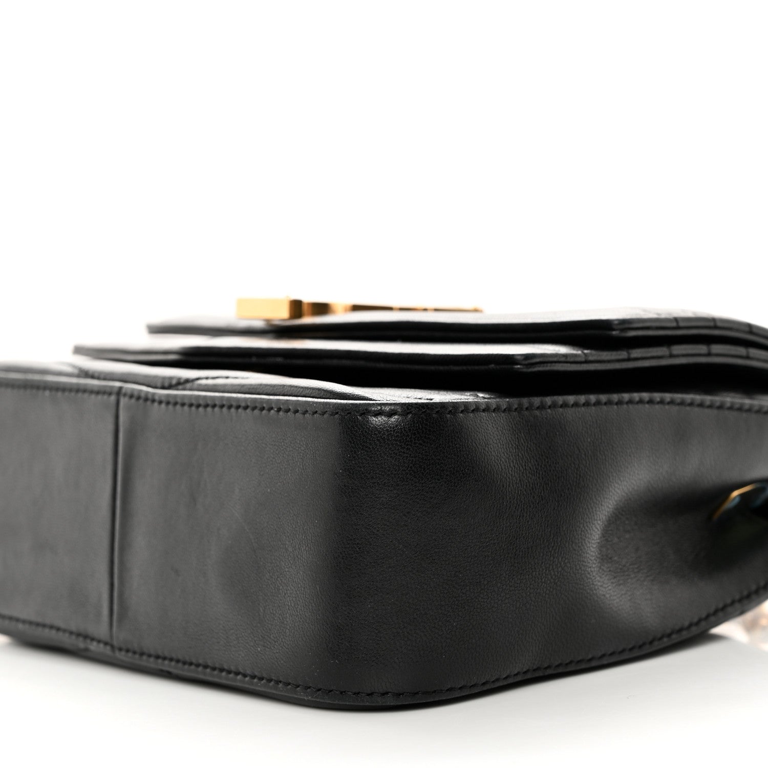 Saint Laurent Lambskin Matelasse Chevron Monogram Small Sulpice Bag Black 11 of 16