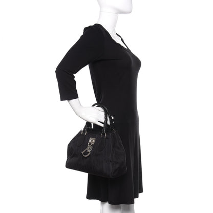 Christian Dior Nylon Monogram Small Lovely Tote Black 2 of 10