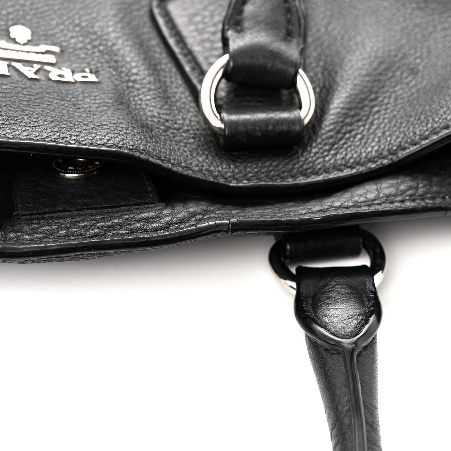 Prada Vitello Daino Tote Black 15 of 15