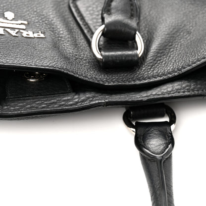 Prada Vitello Daino Tote Black 15 of 15