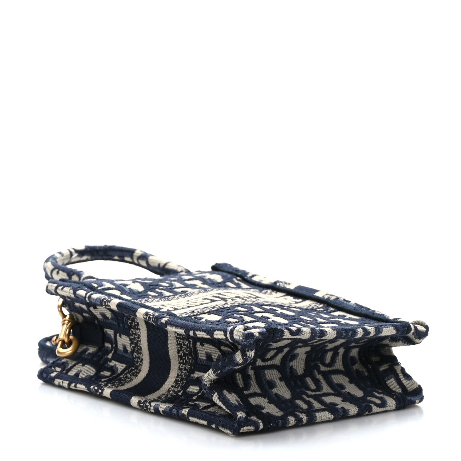 Christian Dior Oblique Mini Book Tote Phone Bag Blue 4 of 9