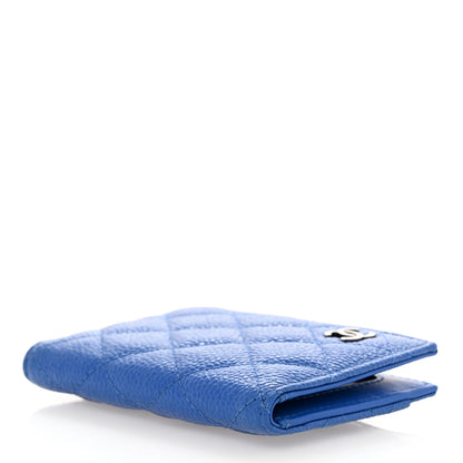 Chanel Caviar Quilted Card Holder Wallet Blue 4 of 8