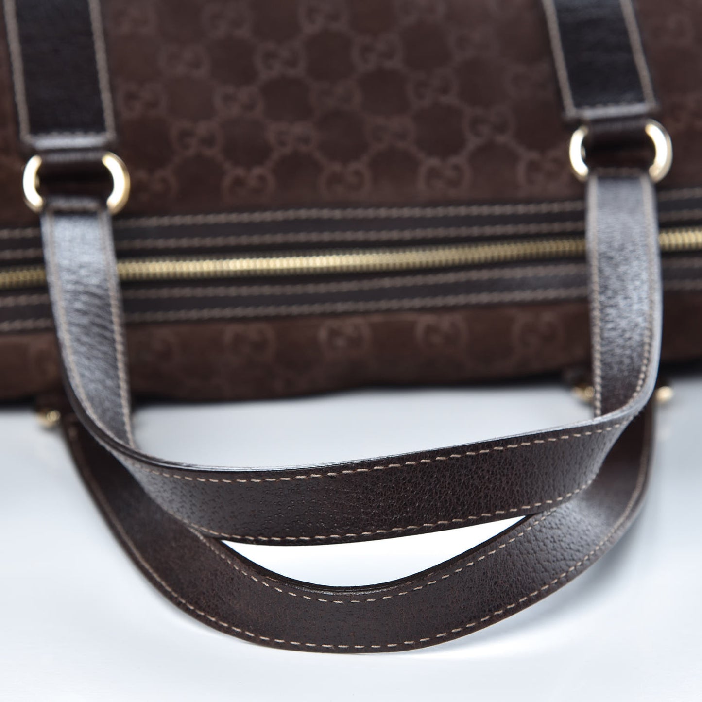 Guccissima Suede Charmy Boston Brown