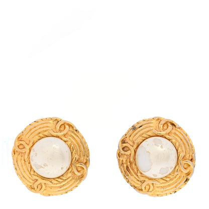 Chanel Pearl Clip On Earrings Gold 1 of 7