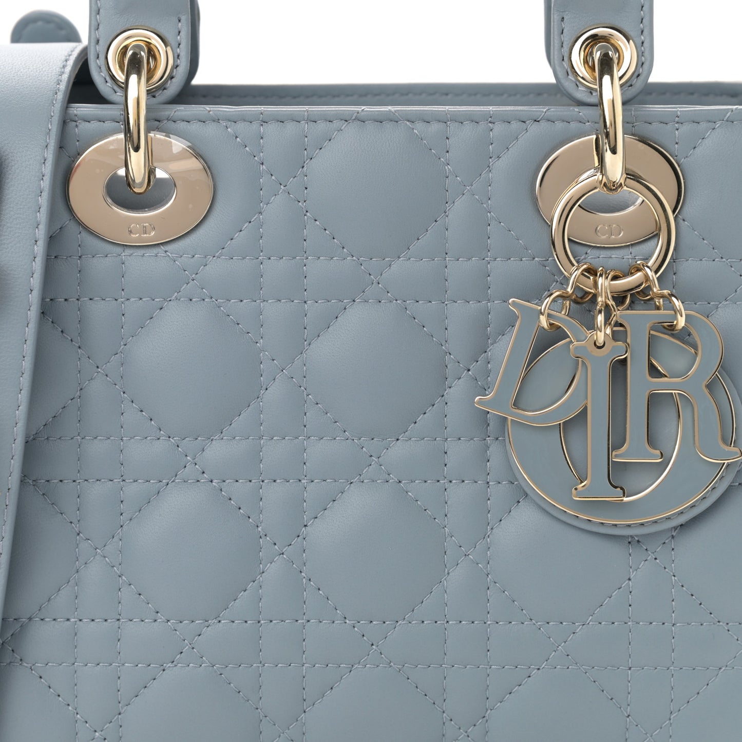 Lambskin Cannage Small My ABCDior Lady Dior Cloud Blue
