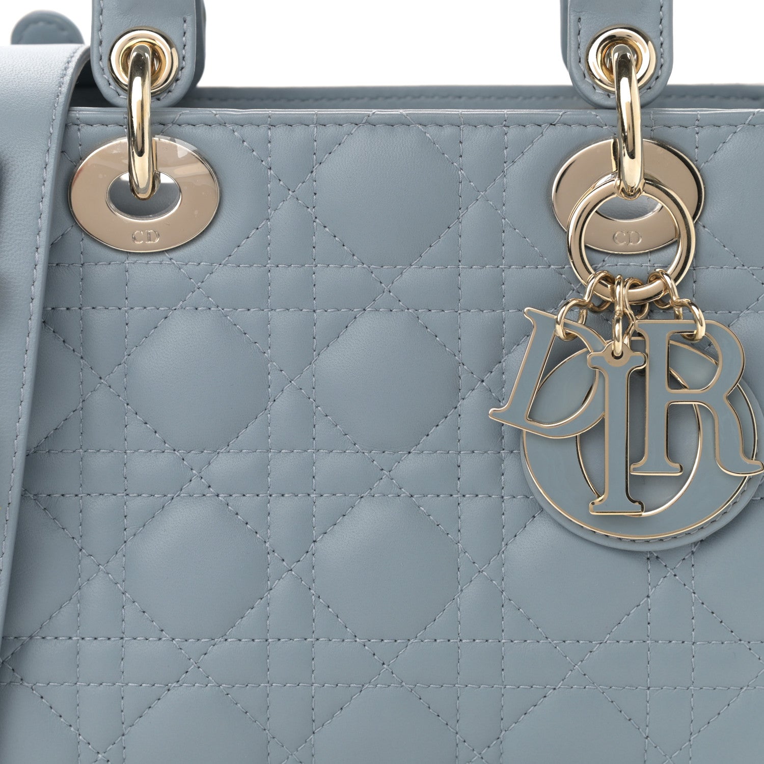 Christian Dior Lambskin Cannage Small My ABCDior Lady Dior Cloud Blue 9 of 12