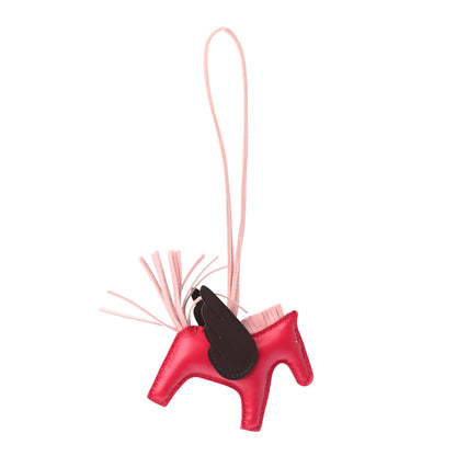 Hermes Milo Lambskin Grigri Rodeo Pegase Horse Bag Charm PM Framboise Rose Sakura Rouge Sellier 1 of 4